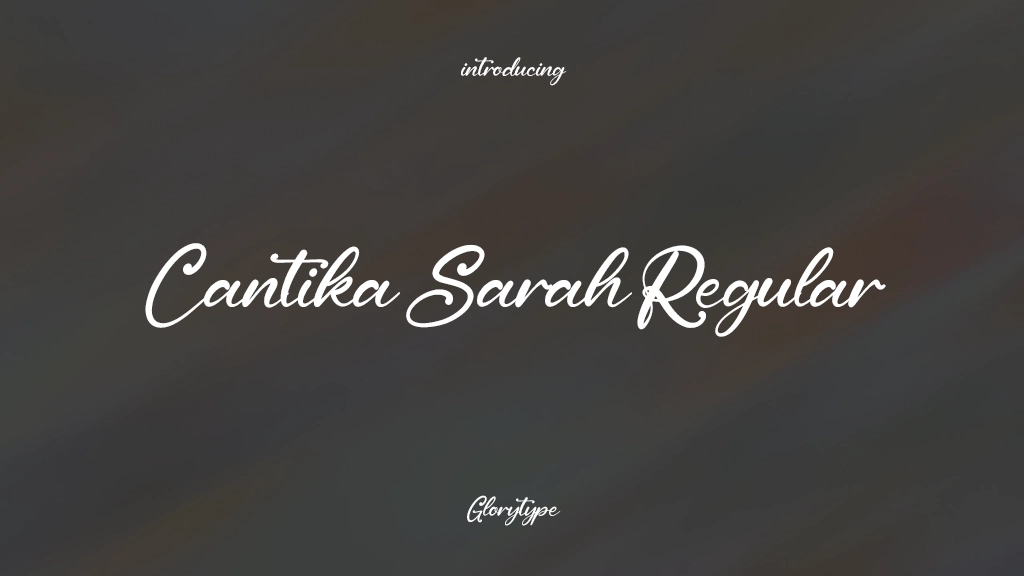 Cantika Sarah Regular Imágenes de muestra de fuentes  1