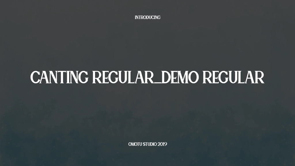 Canting Regular_DEMO Regular Font Sample Images  1