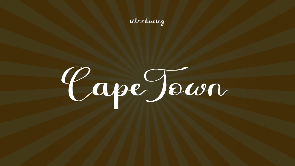 Cape Town 글꼴 샘플 이미지  1