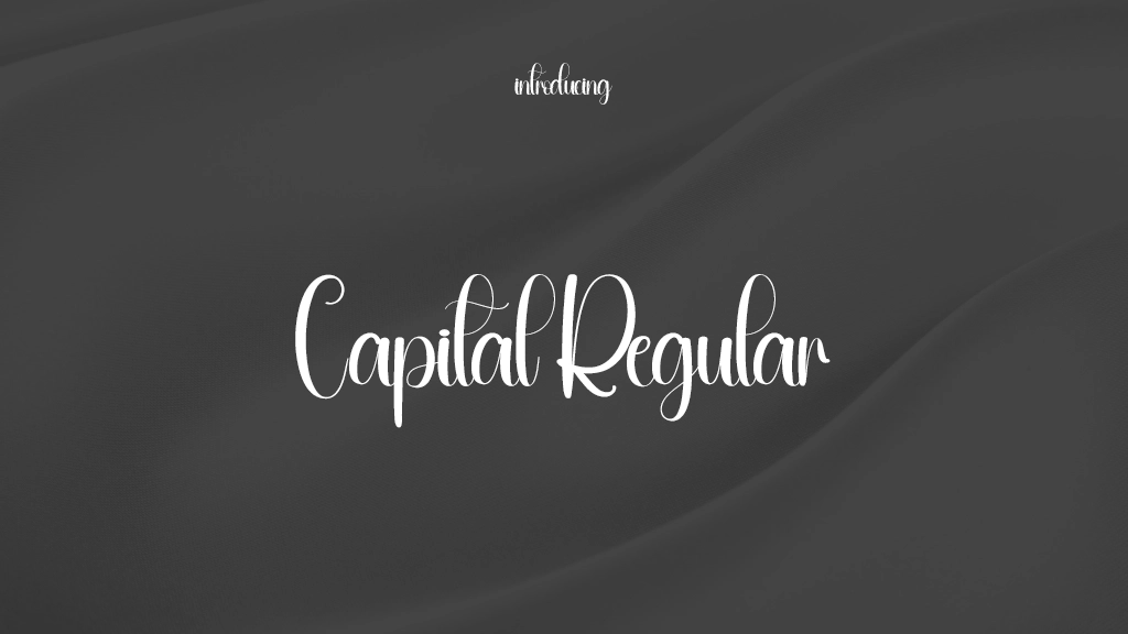 Capital Regular Images d’exemples de polices  1