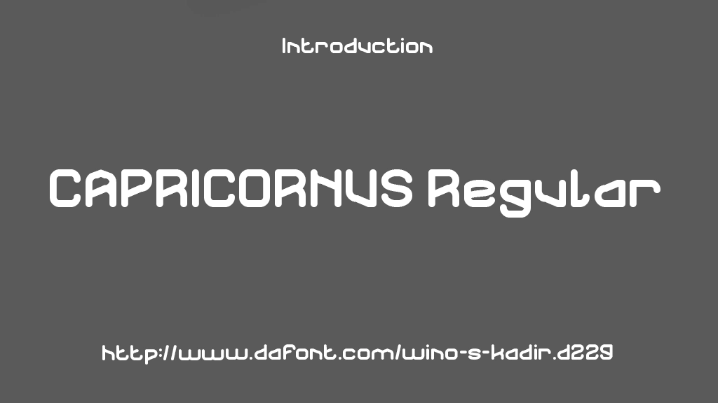 CAPRICORNUS Regular Font Sample Images  1