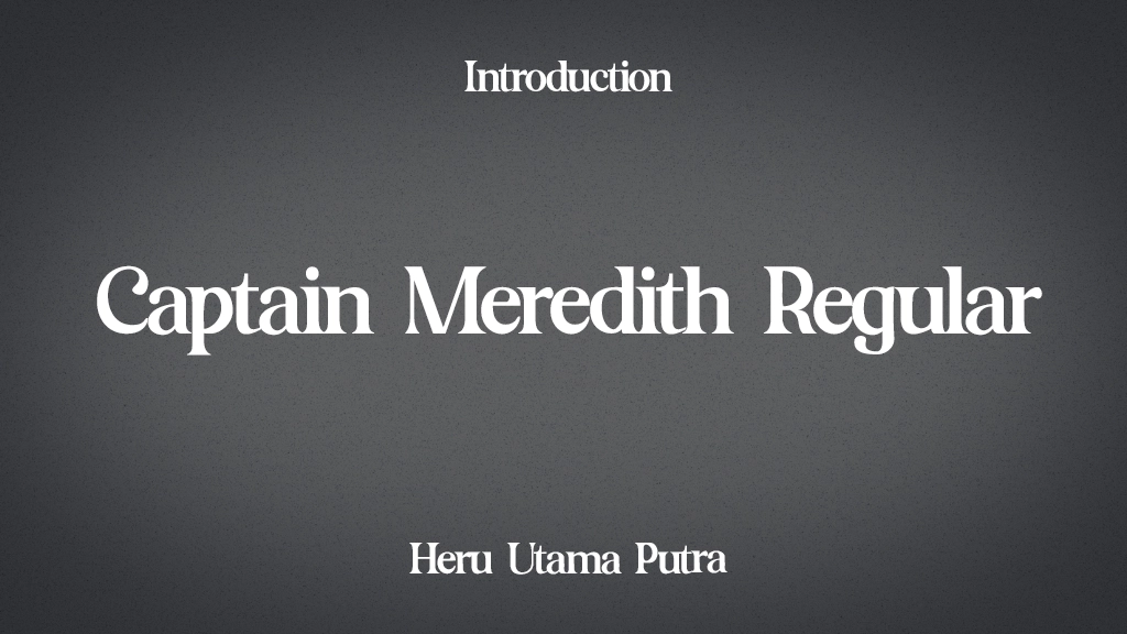 Captain Meredith Regular Font Sample Image 1