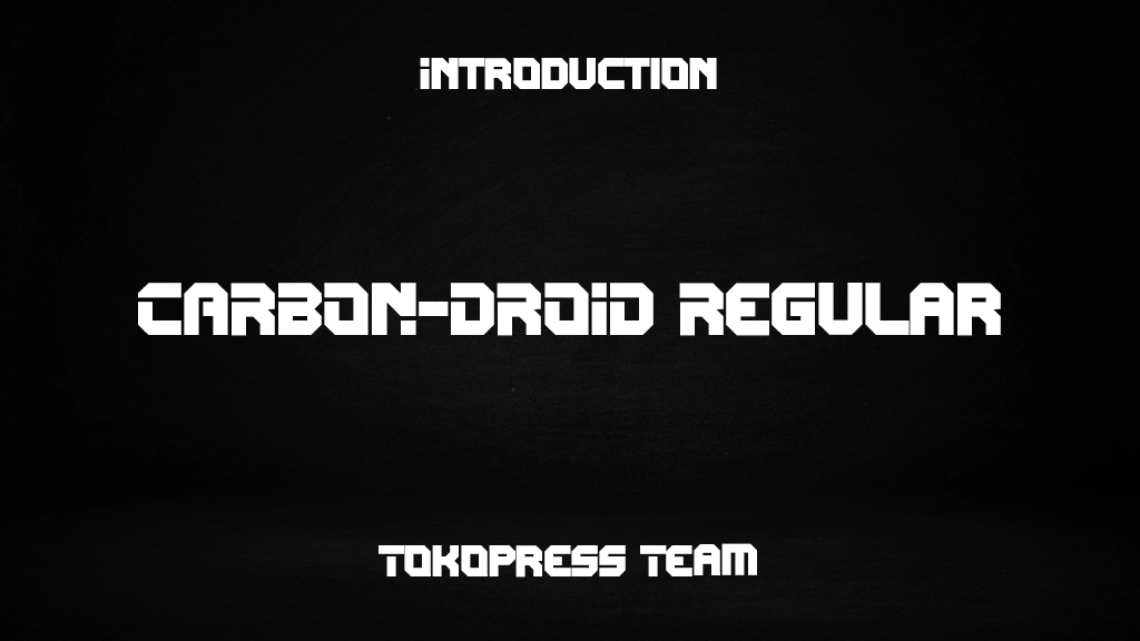 CARBON-DROID Regular Font Sample Images  1