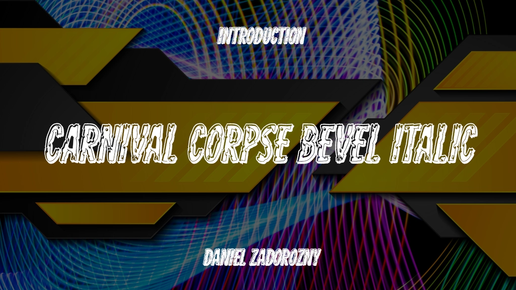 Carnival Corpse Bevel Italic Font Sample Images  1