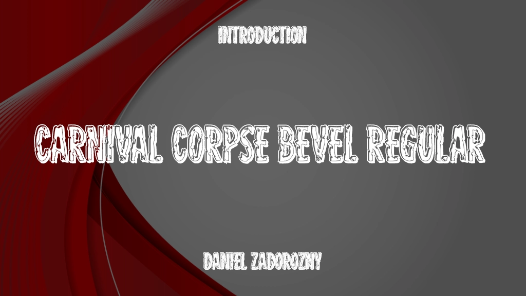 Carnival Corpse Bevel Regular 글꼴 샘플 이미지  1