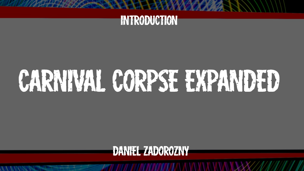 Carnival Corpse Expanded Expanded 글꼴 샘플 이미지  1