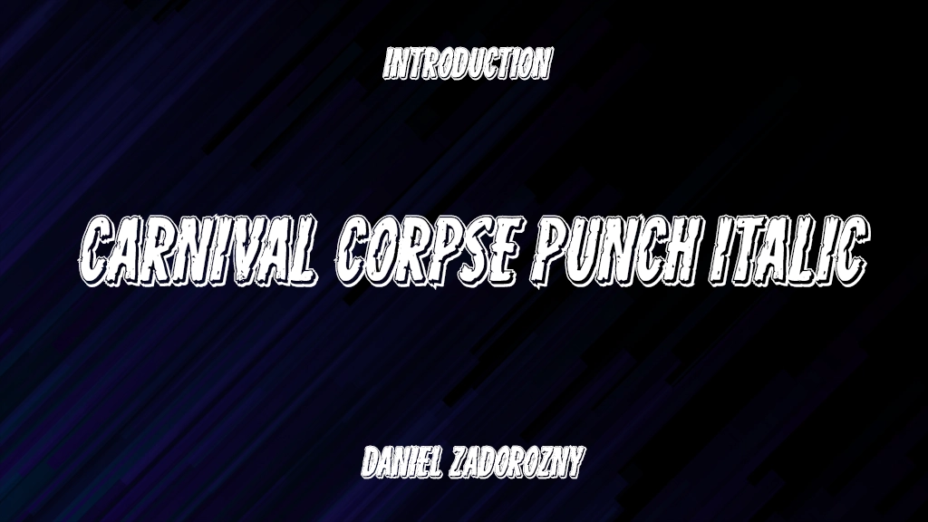 Carnival Corpse Punch Italic Font Sample Image 1