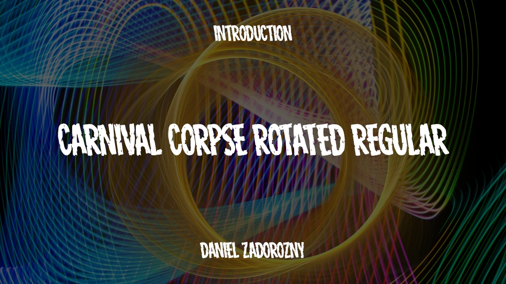 Carnival Corpse Rotated Regular 글꼴 샘플 이미지  1