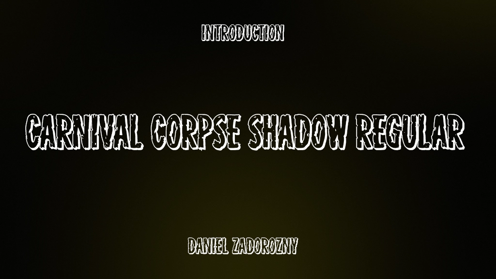 Carnival Corpse Shadow Regular 글꼴 샘플 이미지  1