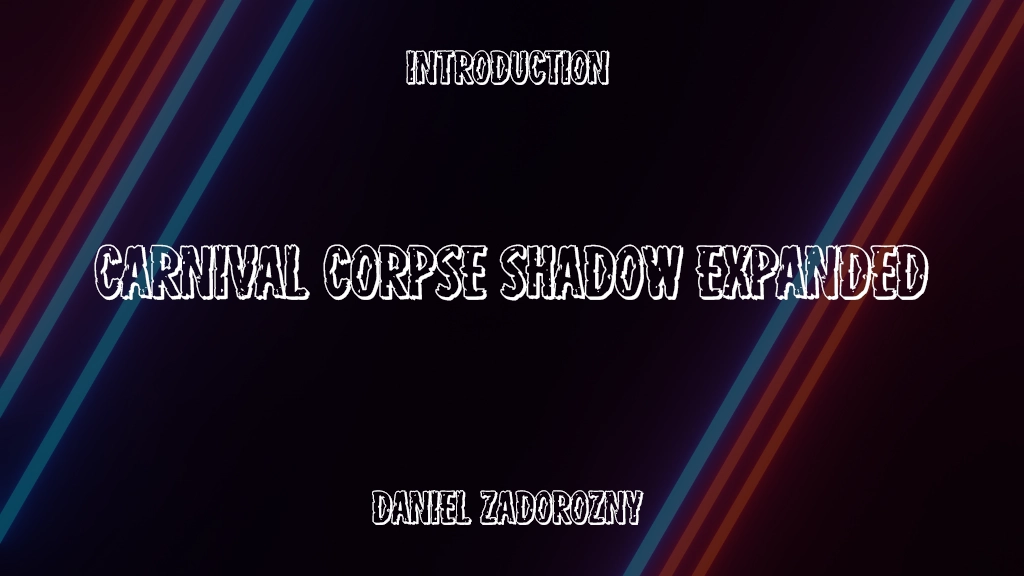 Carnival Corpse Shadow Shadow Expanded 글꼴 샘플 이미지  1