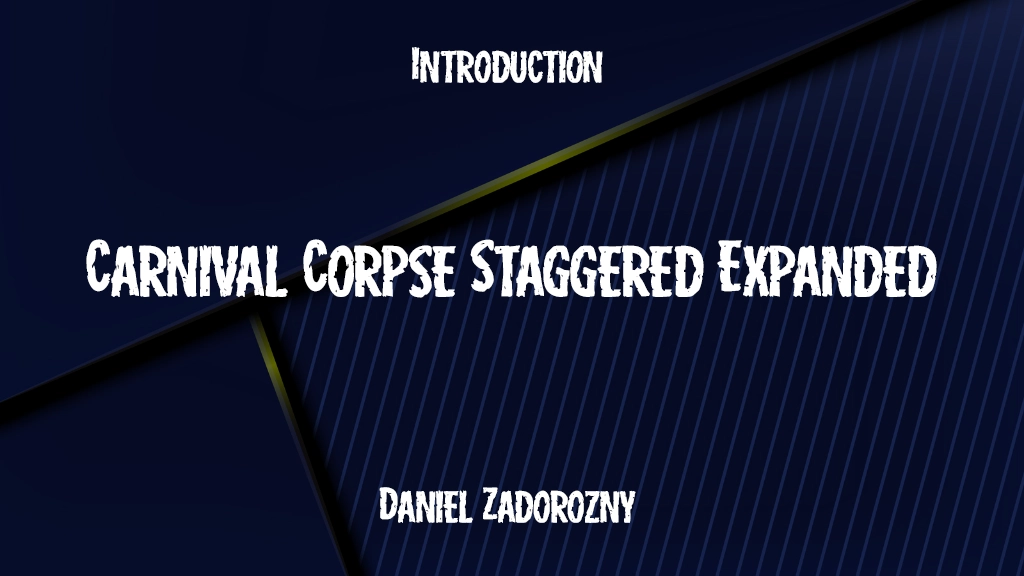 Carnival Corpse Staggered Expanded Expanded 글꼴 샘플 이미지  1