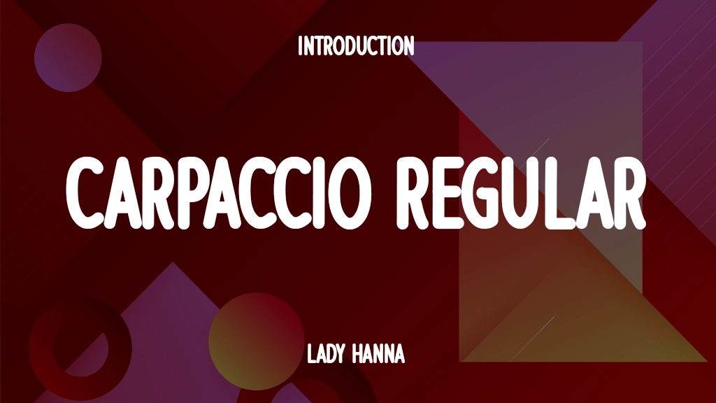 Carpaccio Regular Font Sample Image 1