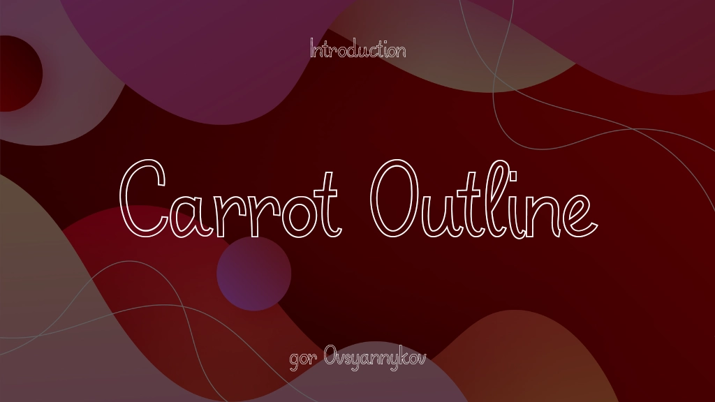 Carrot Outline Font Sample Images  1