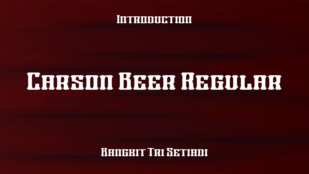 Carson Beer Regular Font Sample Image 1