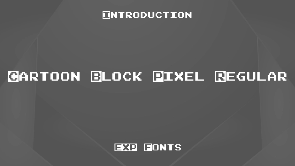 Cartoon Block Pixel Regular Font Sample Images  1