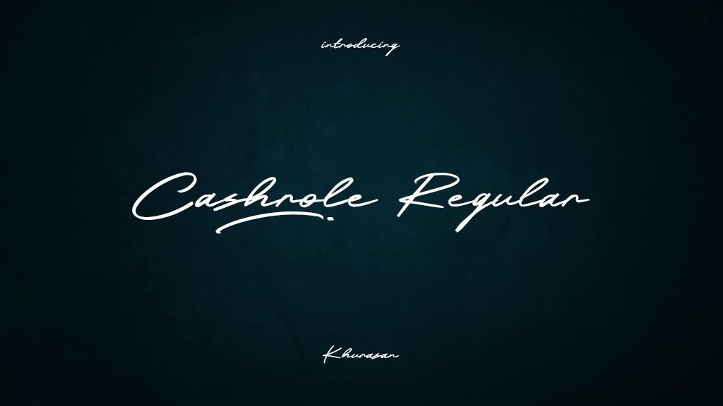 Cashrole Regular Font Sample Images  1