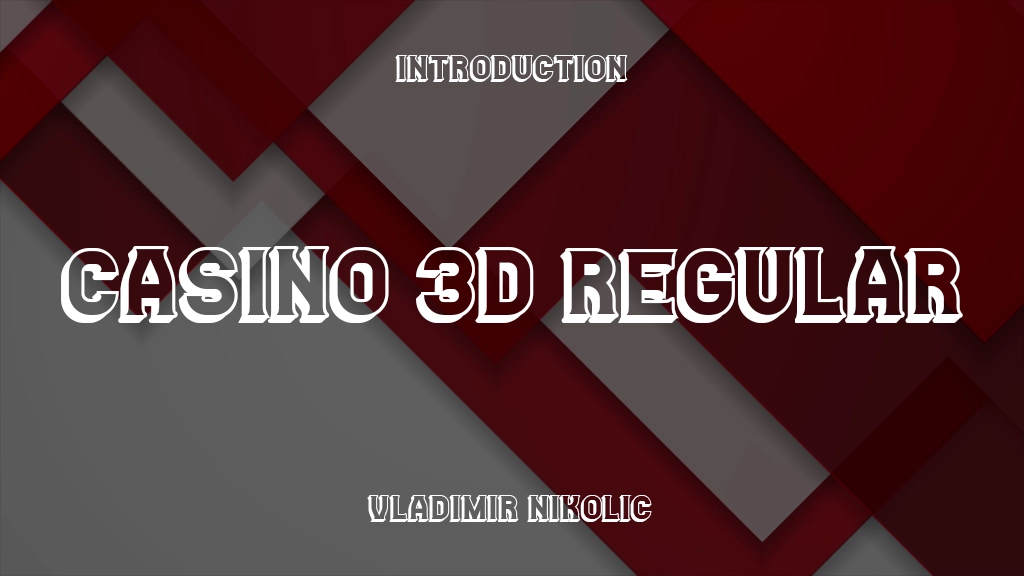 Casino 3D Regular Imágenes de muestra de fuentes  1