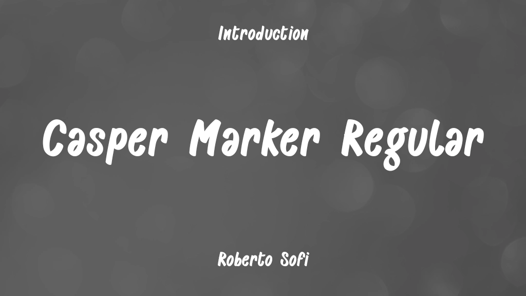 Casper Marker Regular Font Sample Images  1