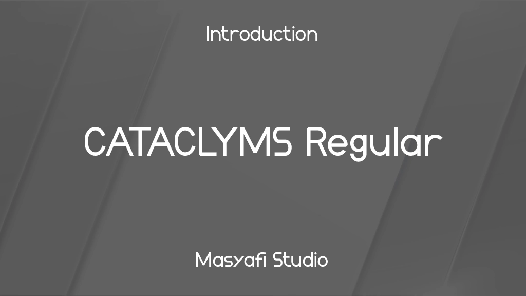 CATACLYMS Regular Font Sample Images  1