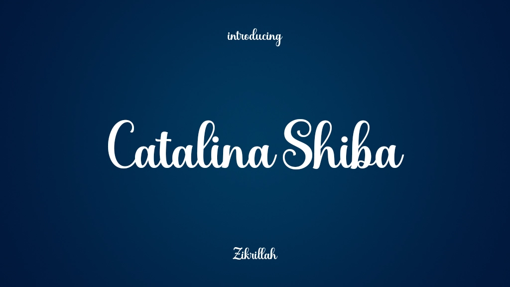 Catalina Shiba Beispielbilder für Schriftarten  1