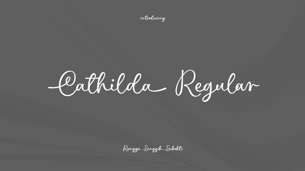 Cathilda Regular フォントサンプル画像  1