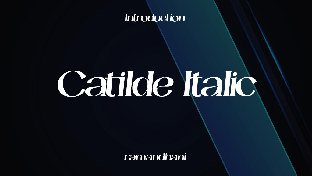 Catilde Italic 字体样本图像  1