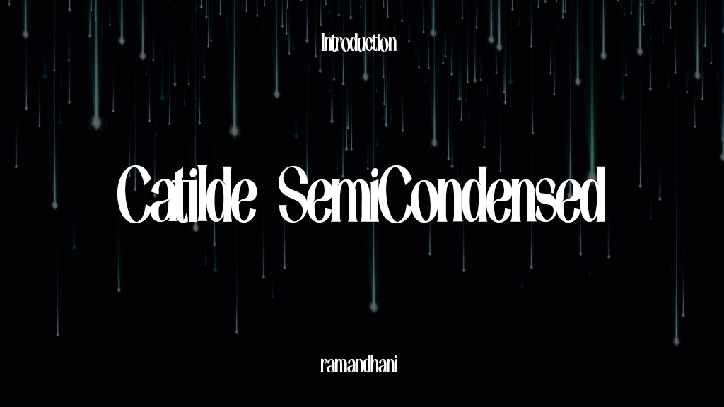 Catilde SemiCondensed Font Sample Images  1