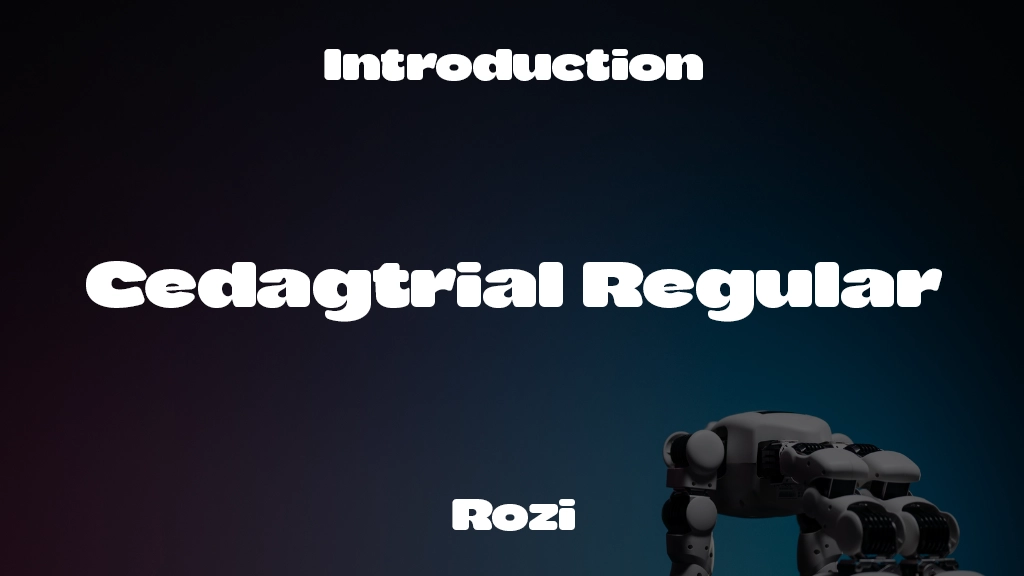 Cedagtrial Regular Font Sample Images  1