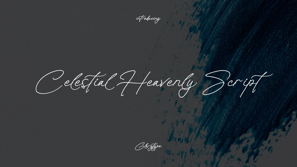 Celestial Heavenly Script Imagens de amostra de fonte  1