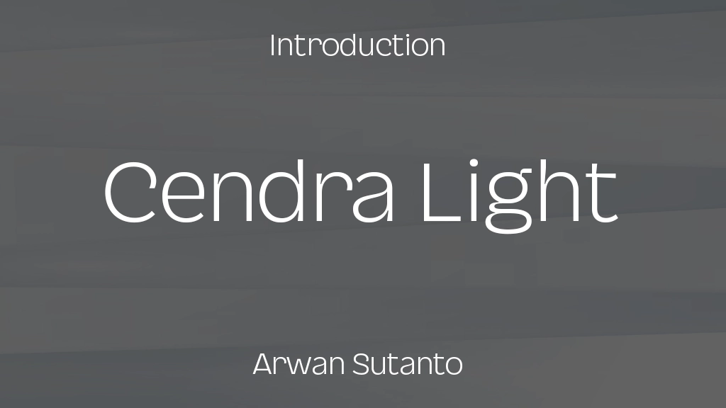 Cendra Light Font Sample Image 1