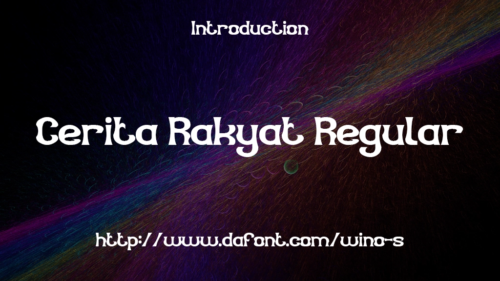 Cerita Rakyat Regular Font Sample Images  1