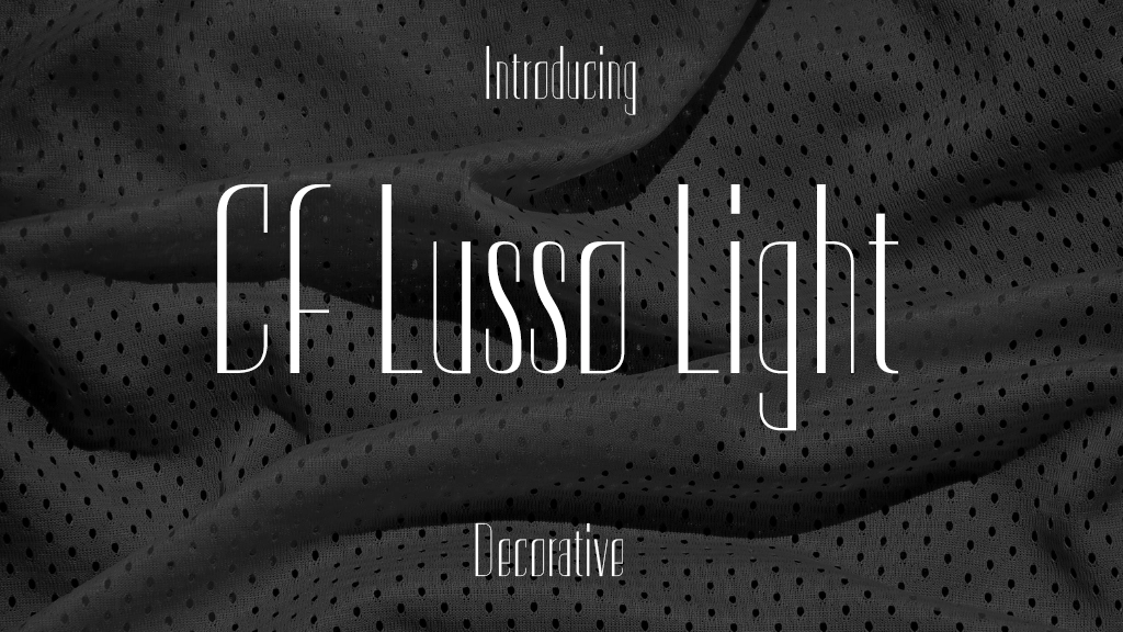 CF Lusso Light Italic Font Sample Image 1