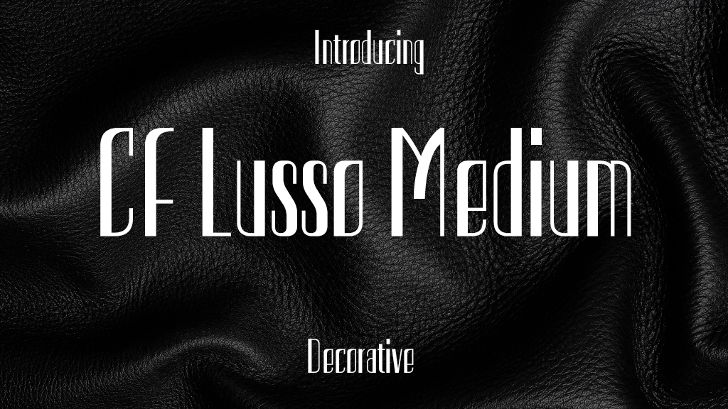 CF Lusso Medium Font Sample Image 1