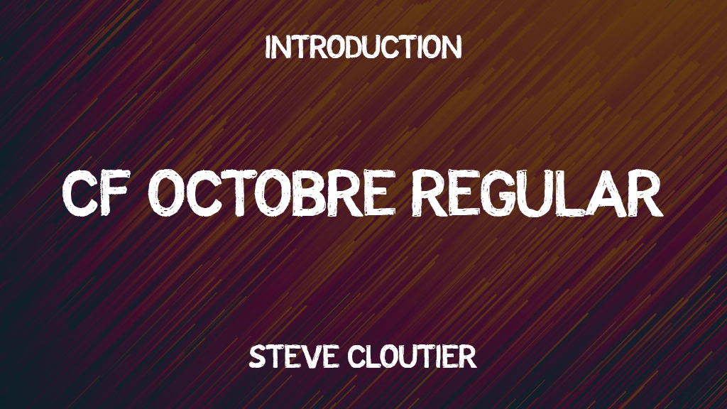 CF Octobre Regular Font Sample Image 1