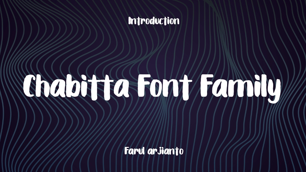 Chabitta Font Family Font Sample Image 1