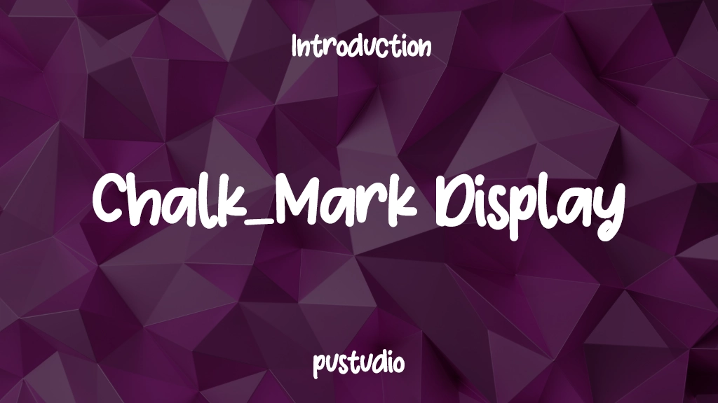 Chalk_Mark Display Font Sample Image 1