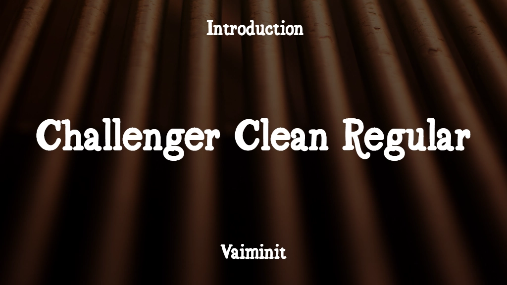 Challenger Clean Regular Font Sample Images  1