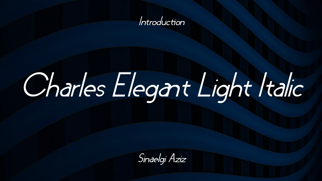 Charles Elegant Light Italic Font Sample Images  1