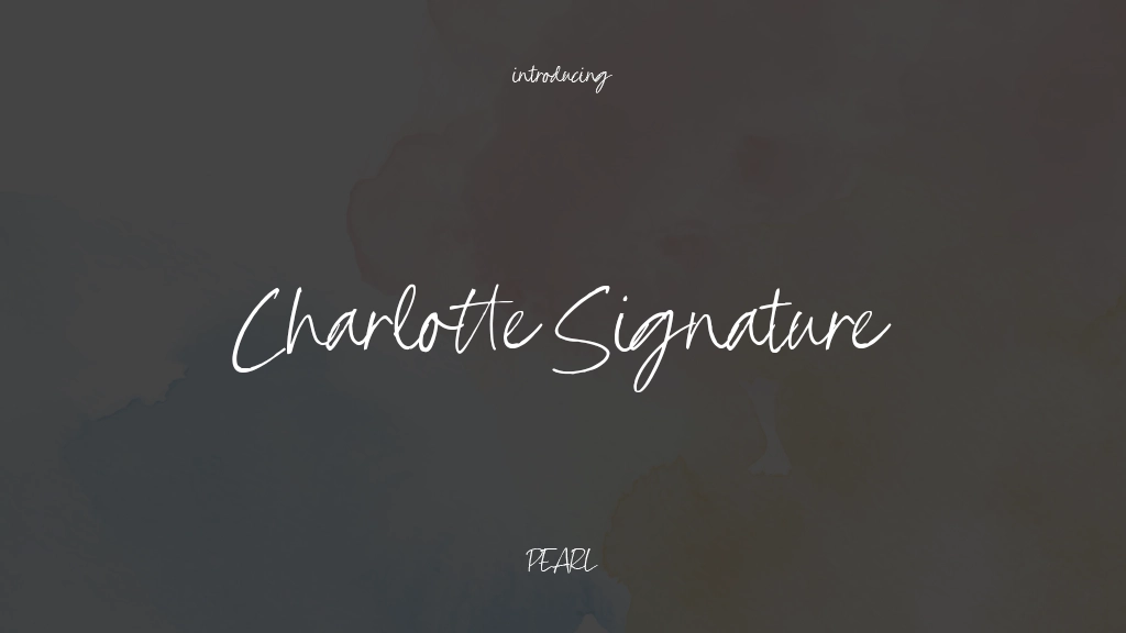 Charlotte Signature Font Sample Images  1