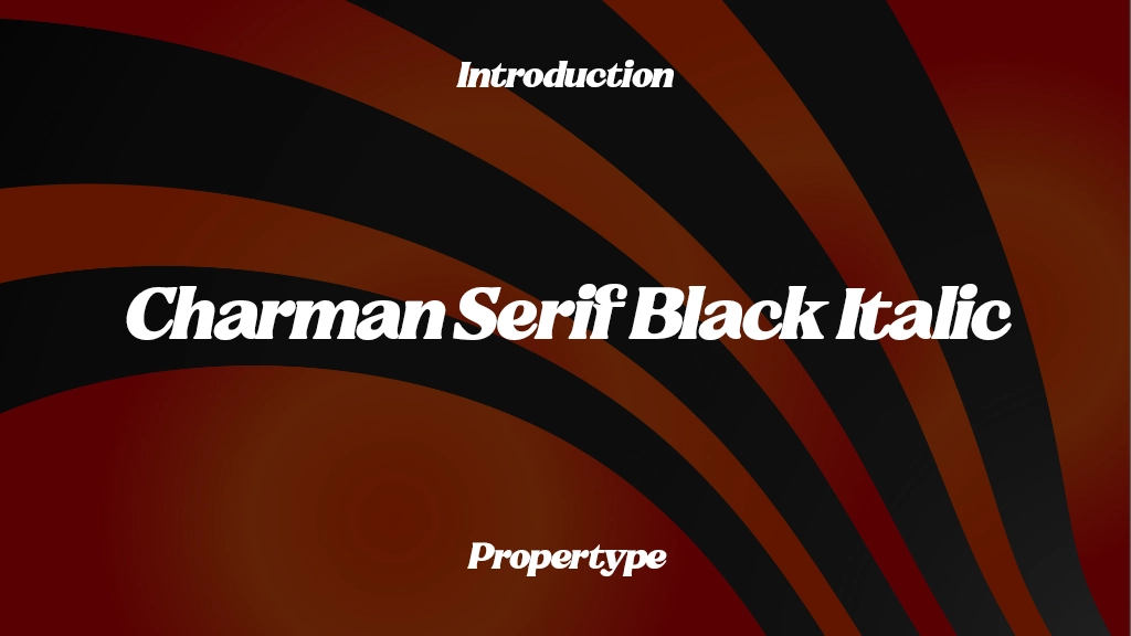 Charman Serif Black Italic Font Sample Image 1