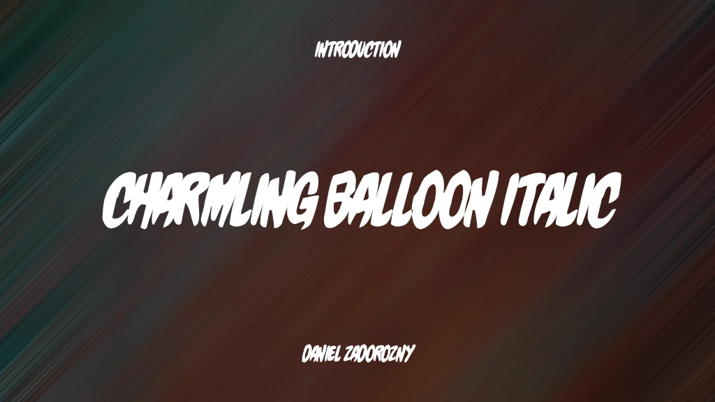 Charmling Balloon Italic Italic Immagini di esempio dei caratteri  1