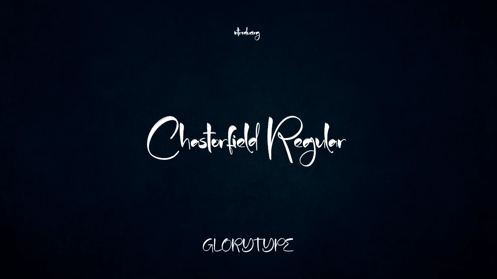 Chastorfield Regular 글꼴 샘플 이미지  1