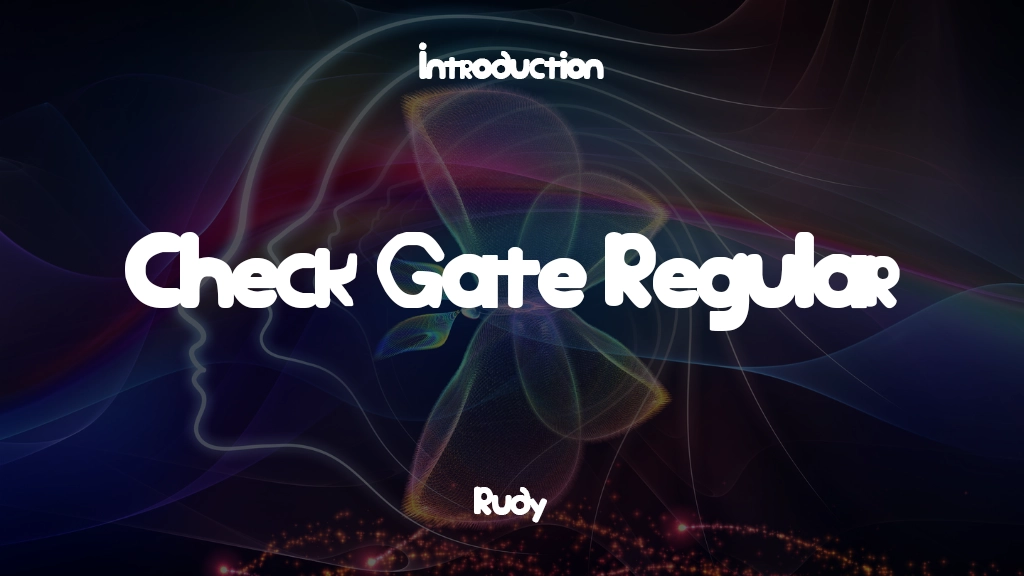 Check Gate Regular Font Sample Images  1