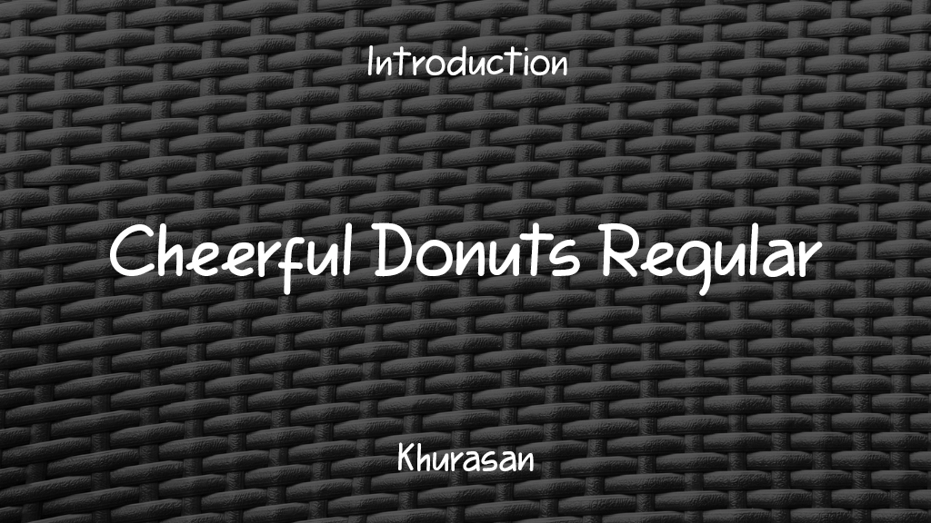 Cheerful Donuts Regular Font Sample Images  1