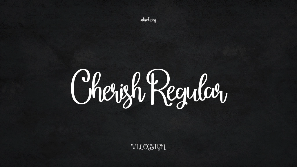 Cherish Regular Font Sample Images  1