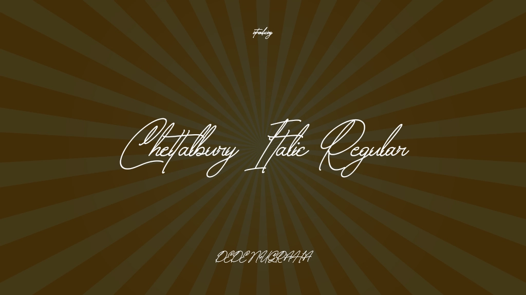 Chettalbury Italic Regular Font Sample Images  1