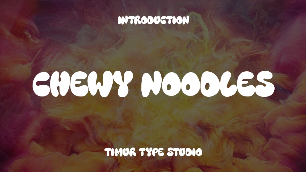 Chewy Noodles Images d’exemples de polices  1