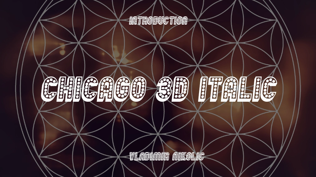 Chicago 3D Italic Font Sample Images  1