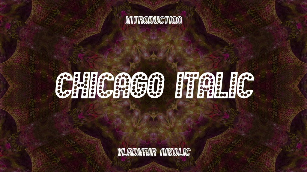 Chicago Italic Font Sample Image 1