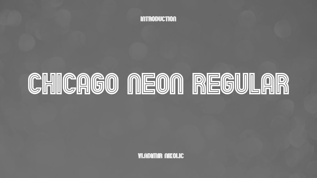 Chicago Neon Regular Font Sample Images  1